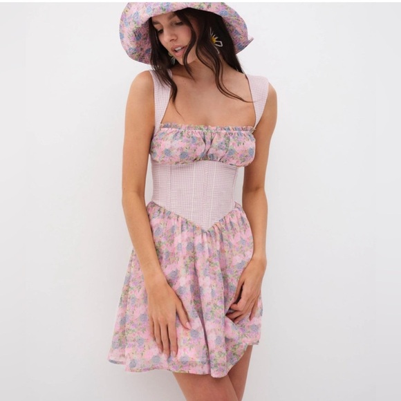 for Love & Lemons Brenna Mini Dress - Picture 1 of 7